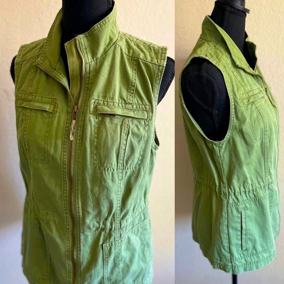 Olive Green Utility Vest - Picture 1 of 12